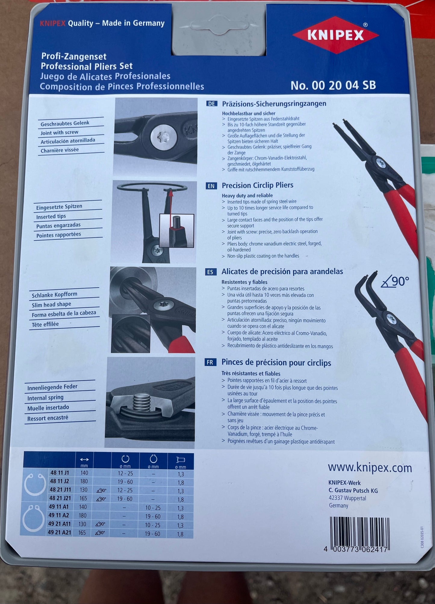 Knipex Låsringstänger